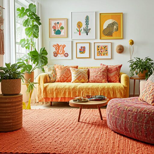 Colorful Boho Living Room