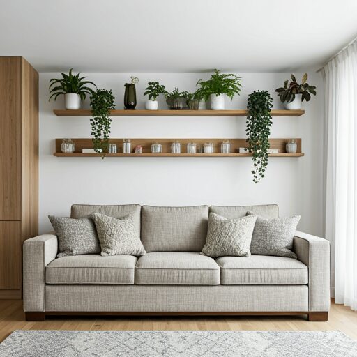 Above Couch Shelf Ideas