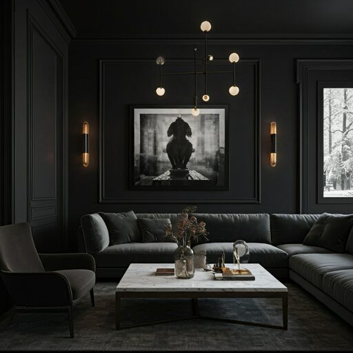 Chic Dark Living Room Ideas